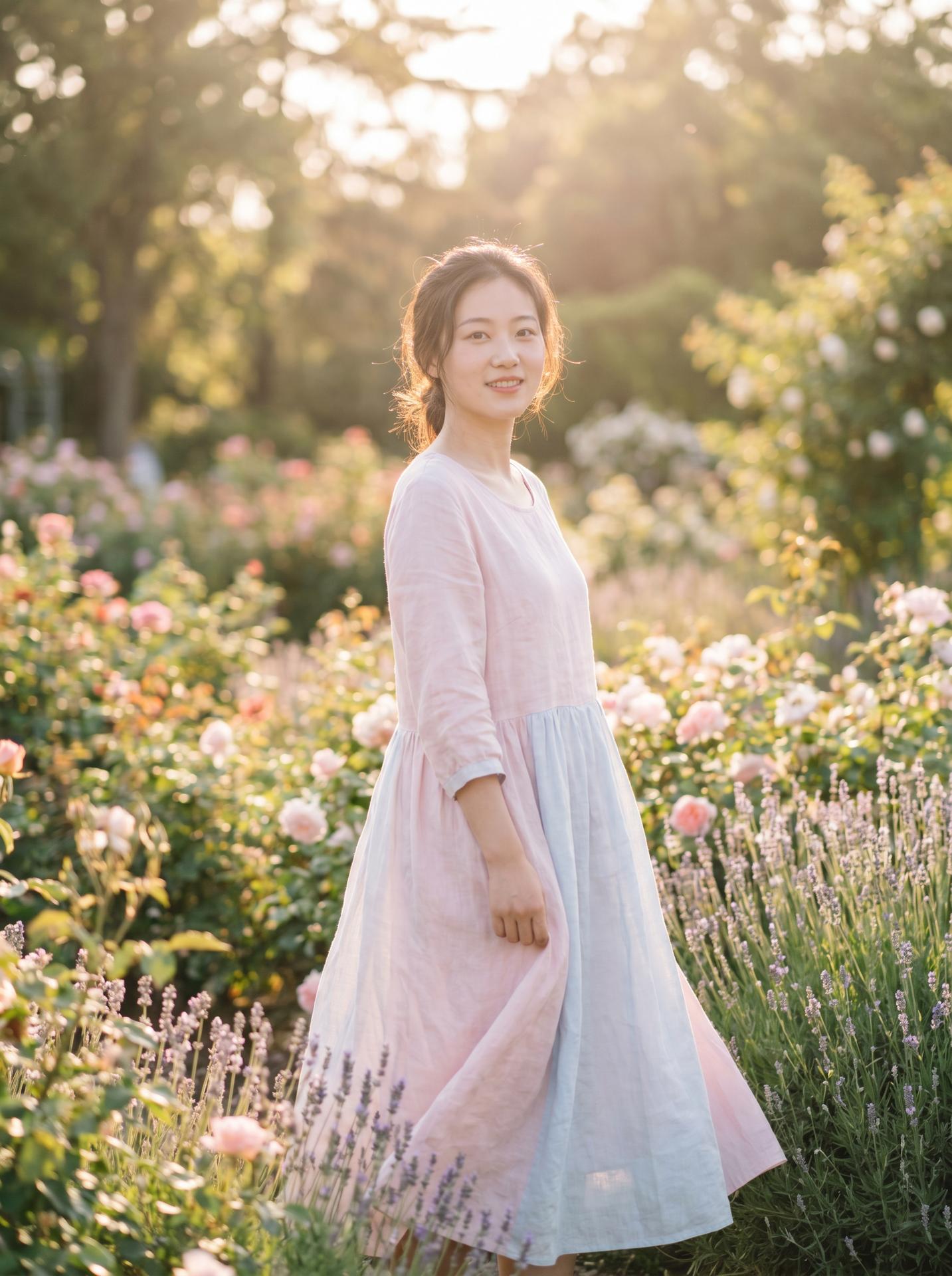 苏妲己户外美图：清新自然美少女写真